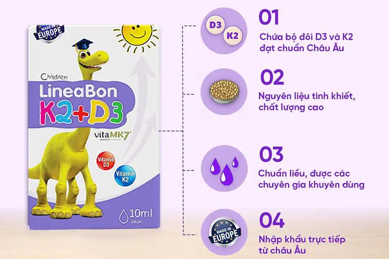 Vitamin K2+D3 LineaBon - lọ 10ml