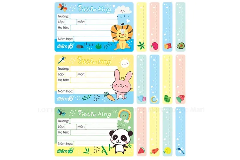 Nhãn vở điểm 10 - xấp