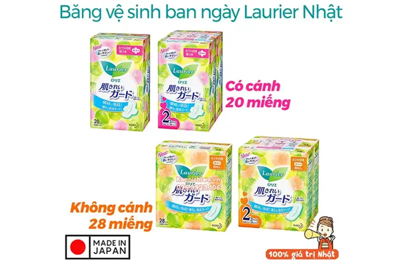 BVS Laurier Nhật ko cánh 20cm – gói 28 chiếc