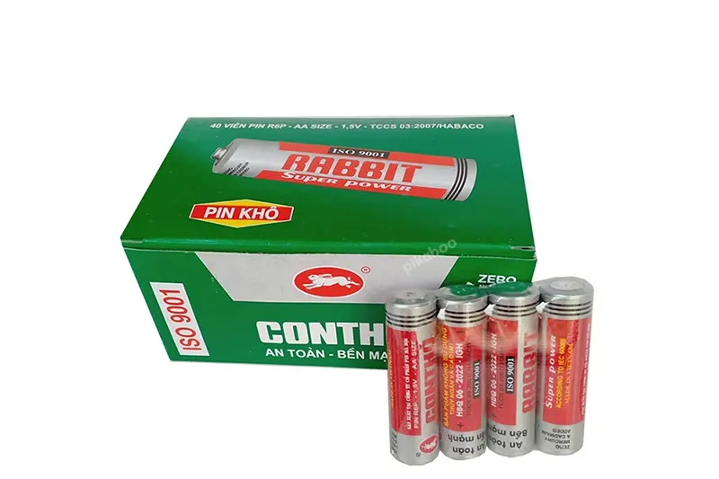 Pin tiểu AA Con Thỏ - vỉ 4 quả