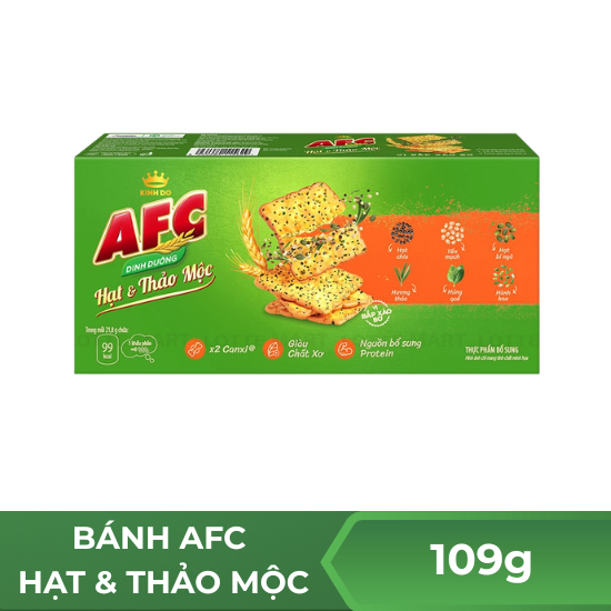 Bánh AFC hạt và thảo mộc - hộp 109g