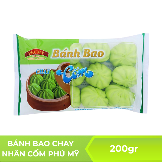Bánh bao chay nhân cốm Phú Mỹ - 200g 