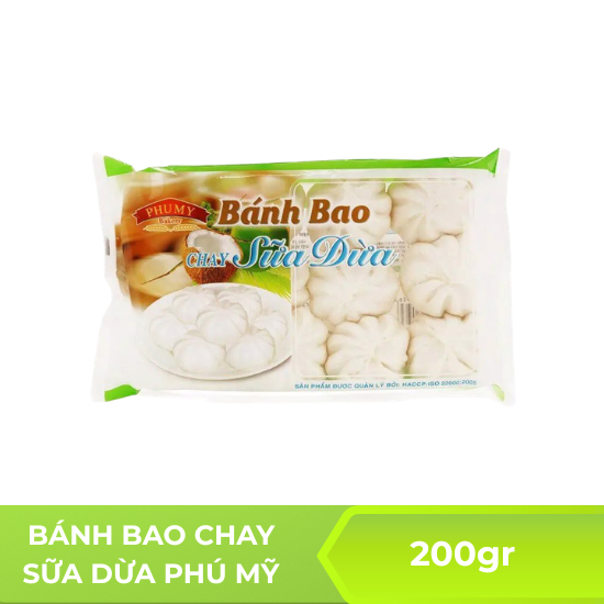 Bánh bao chay sữa dừa Phú Mỹ - 