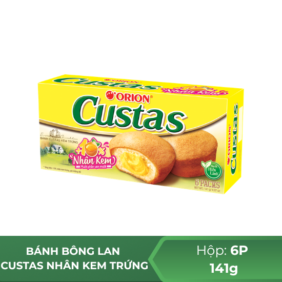 Bánh Bông Lan Custas nhân Kem Trứng - 141g