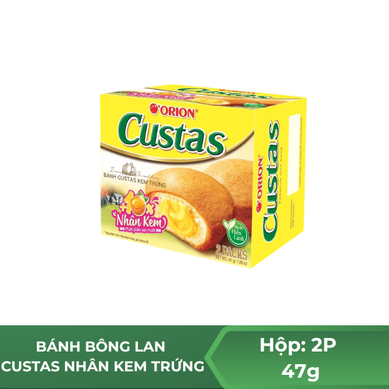 Bánh Bông Lan Custas nhân Kem Trứng - 47g