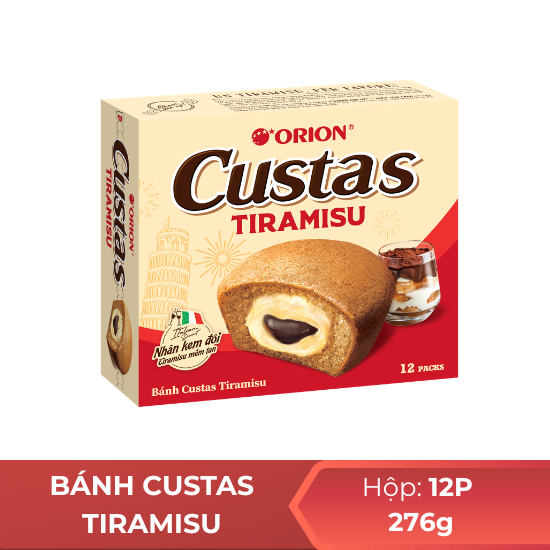 Bánh Bông Lan Custas tiramisu - 276g