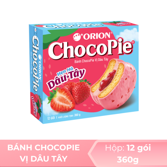 Bánh chocopie vị dâu tây - 360g