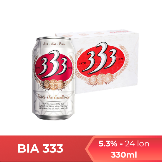 Bia 333  330ml - thùng 24 lon
