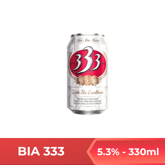Bia 333 - lon 330ml