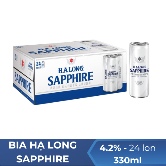 Bia Hạ Long Sapphire 330ml - thùng 24 lon