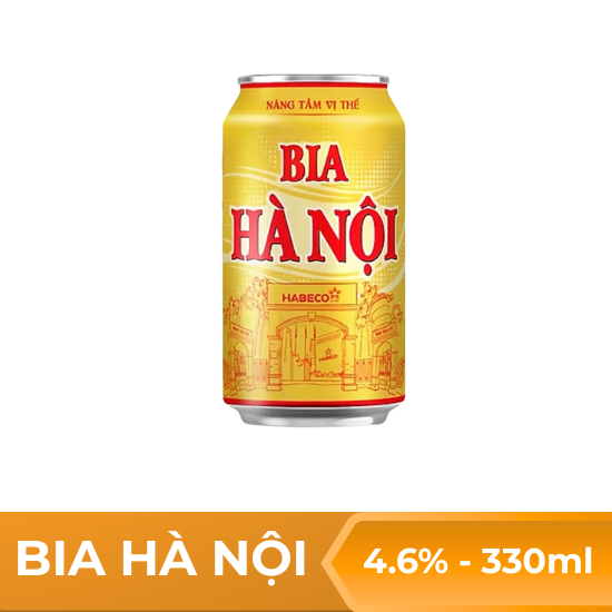 Bia Hà Nội vàng - lon 330ml