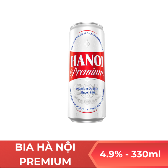 Bia Hà Nội Premium - lon  330ml