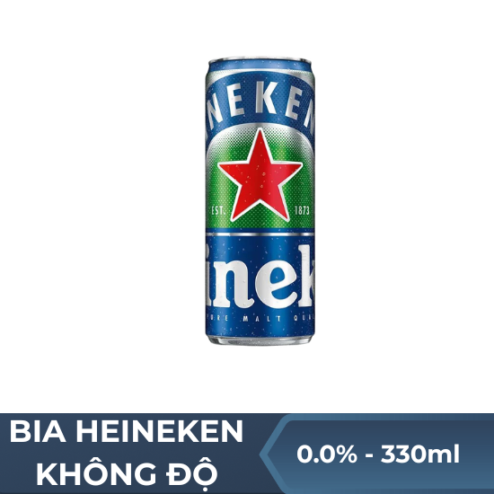 Bia heineken không độ - lon  330ml