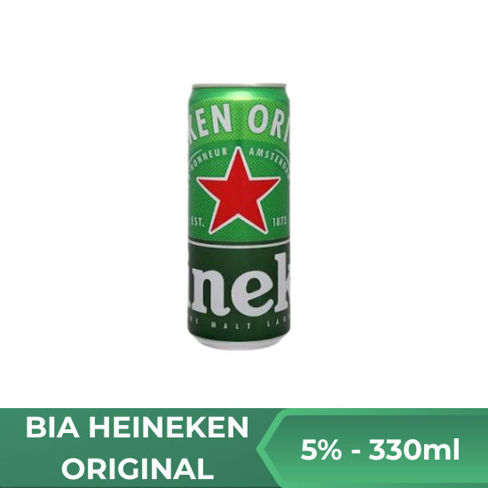 Bia heineken original - lon 330ml