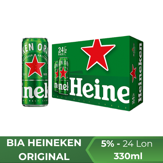 Bia heineken original 330ml - thùng 24 lon
