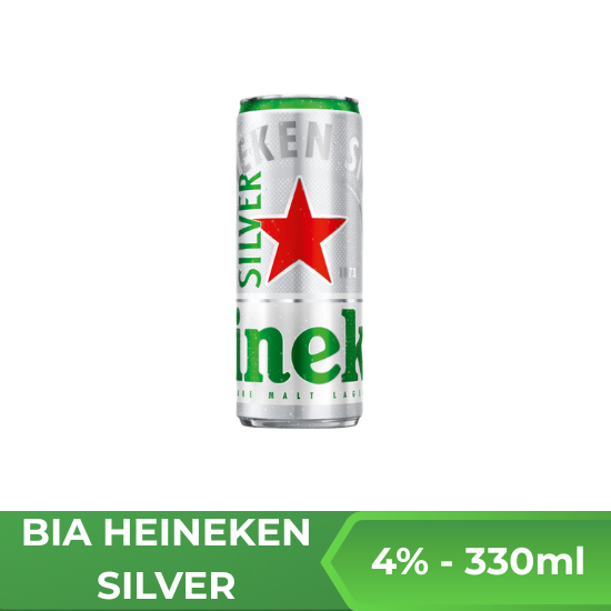 Bia heineken silver - lon 330ml