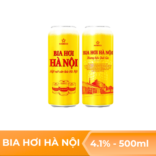 Bia hơi Hà Nội - Lon 500ml