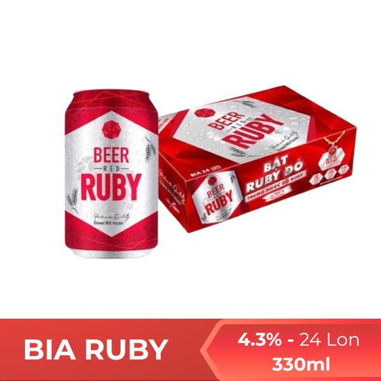 Bia Ruby 330ml - thùng 24 lon