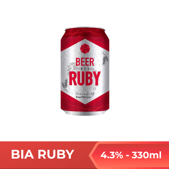 Bia Ruby - lon 330ml