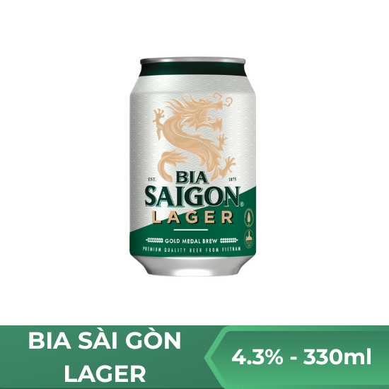 Bia Sài Gòn Lager - Lon 330ml