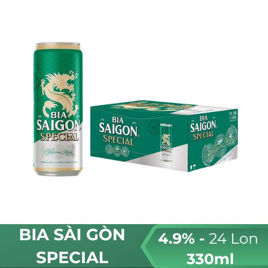  Bia Sài gòn Special 330ml  - thùng 24 lon 