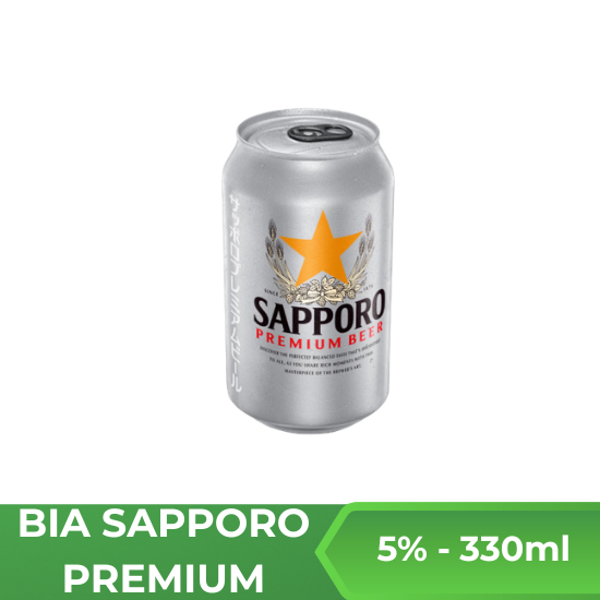 Bia Sapporo Premium - lon 330ml