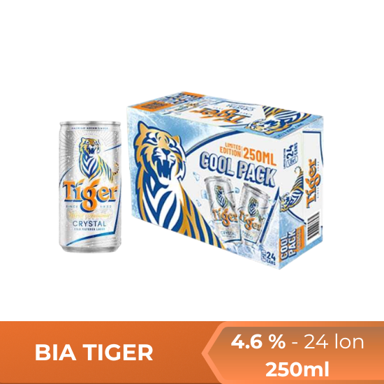 Bia Tiger Bạc 250ml - thùng 24 lon