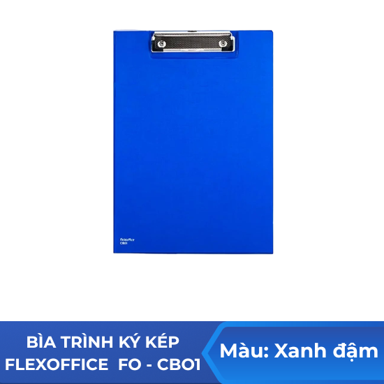 Bìa trình ký kép Flexoffice FO - CB01 xanh đậm 