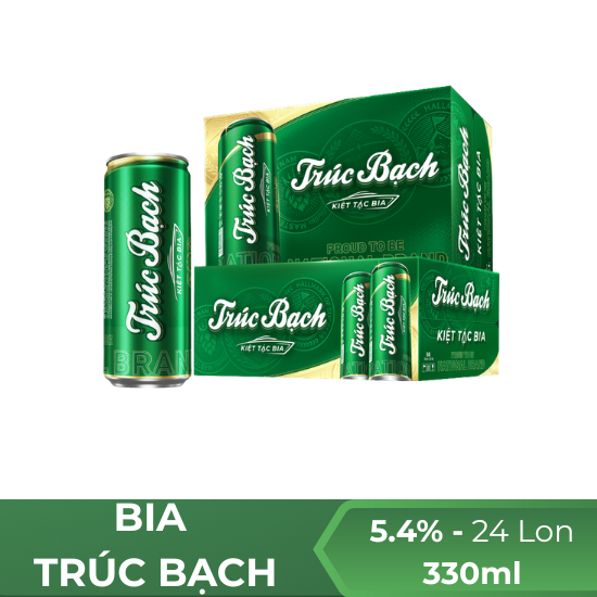 Bia trúc bạch 330ml  - thùng 24 lon