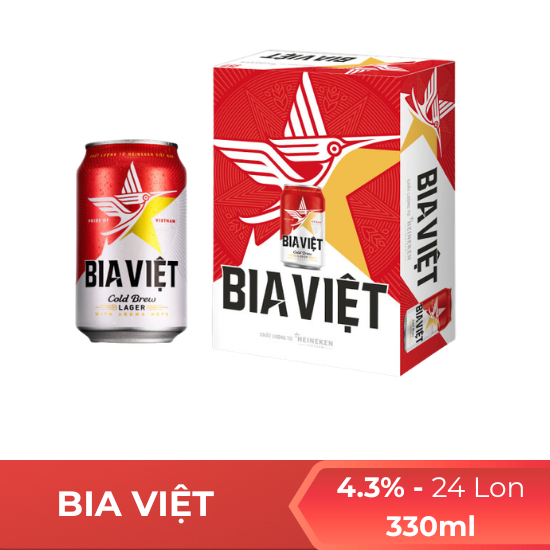 Bia Việt 330ml - thùng 24 lon