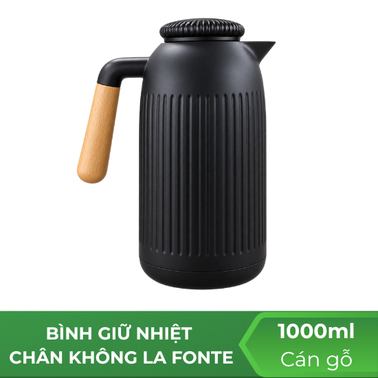 Bình giữ nhiệt chân không cán gỗ La Fonte - 1000ml