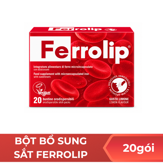 Bột uống bổ sung sắt Ferrolip - 20 gói