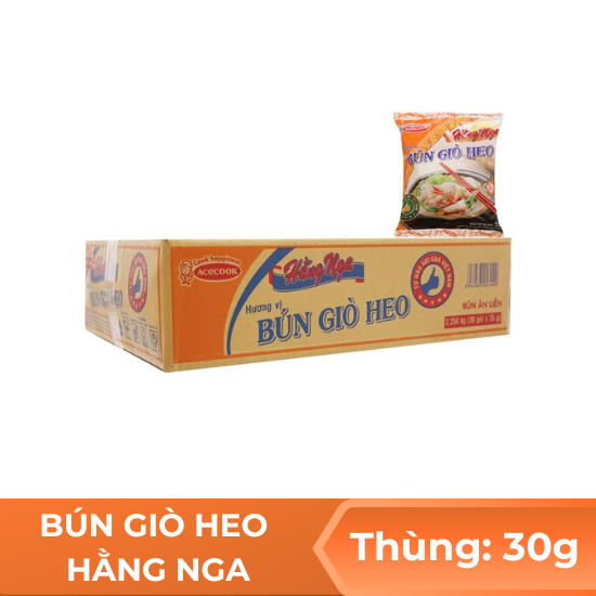 Bún giò heo Hằng Nga -  thùng 30 gói
