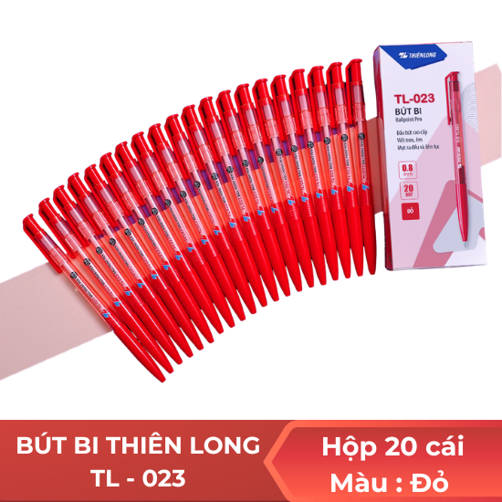  Bút Thiên Long TL023 màu đỏ - Hộp