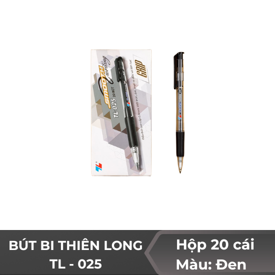 Bút bi Thiên Long TL025 đen - hộp