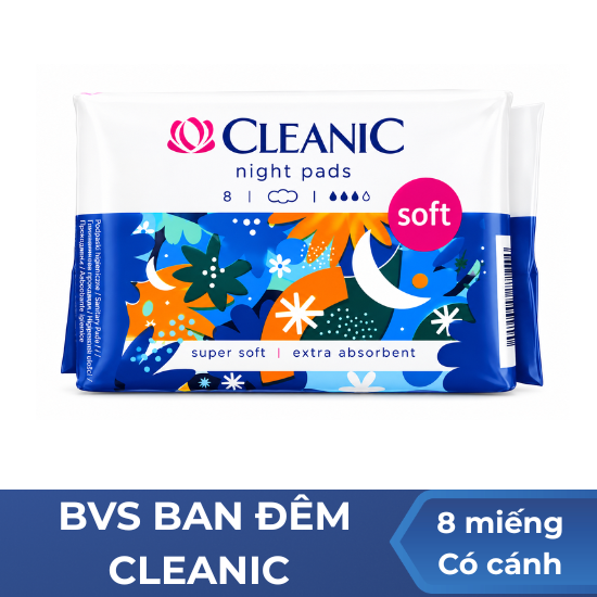 BVS ban đêm Cleanic có cánh - 8 miếng
