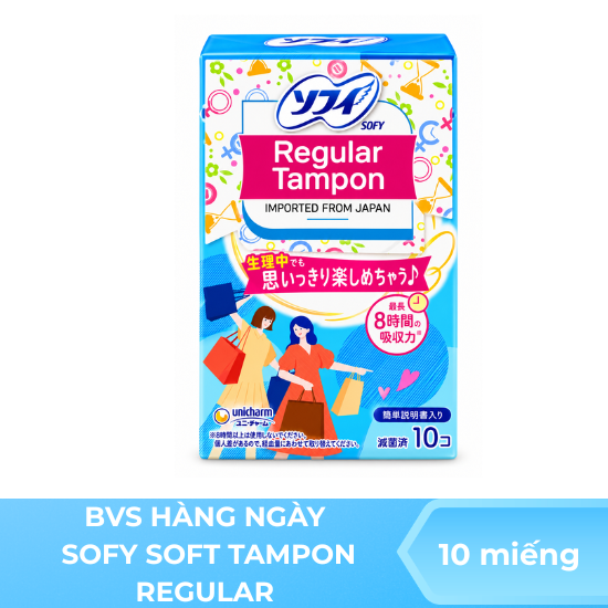BVS hàng ngày Sofy Soft Tampon Regular - Hộp 10 miếng