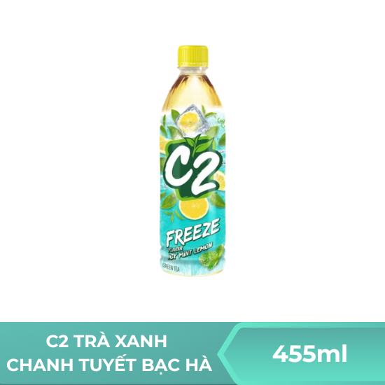C2 trà xanh chanh tuyết bạc hà - lon 455ml