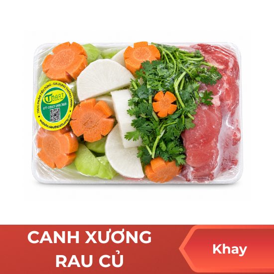Canh xương rau củ - Khay
