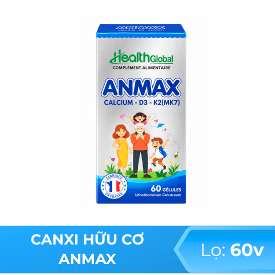 Canxi hữu cơ Anmax - Lọ 60 viên