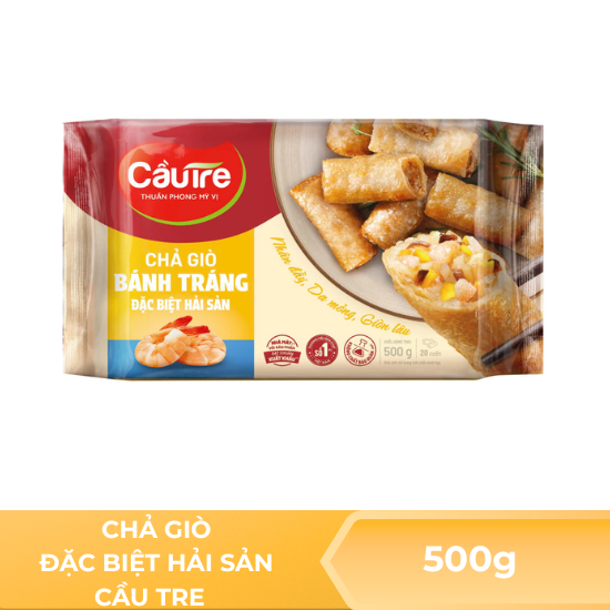 Chả giò đặc biệt hải sản Cầu Tre - 500g