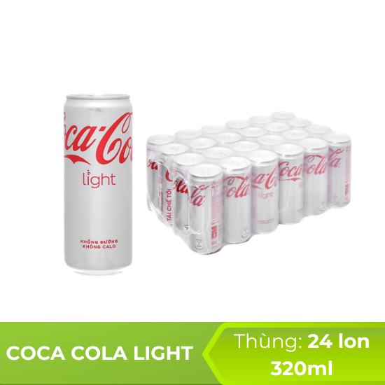 Coca Cola Light 320ml - thùng 24 lon 