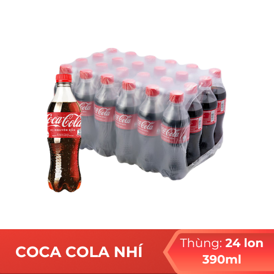 Coca Cola nhí 390ml - thùng 24 chai 