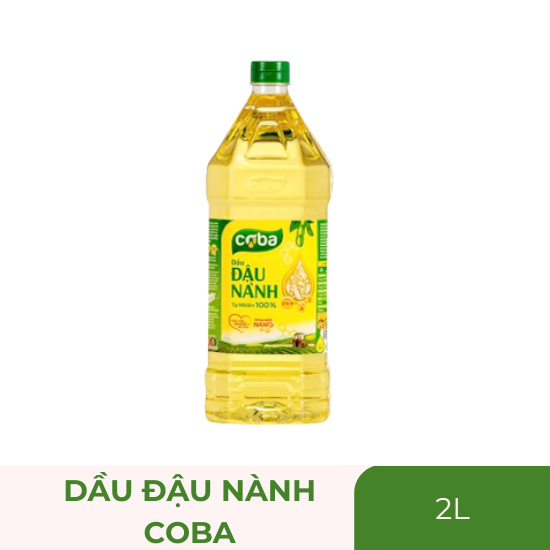 Dầu đậu nành CoBa - chai 2 lít