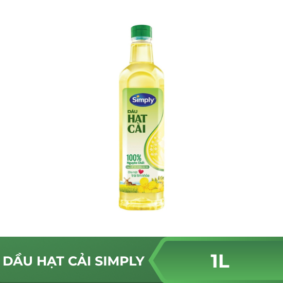 Dầu hạt cải Simply 100% nguyên chất - 1L