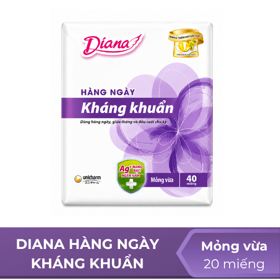 BVS Diana hàng kháng khuẩn mỏng vừa - 40 miếng