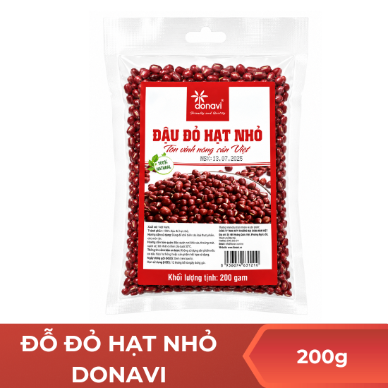 Đỗ đỏ hạt nhỏ Donavi - 200g