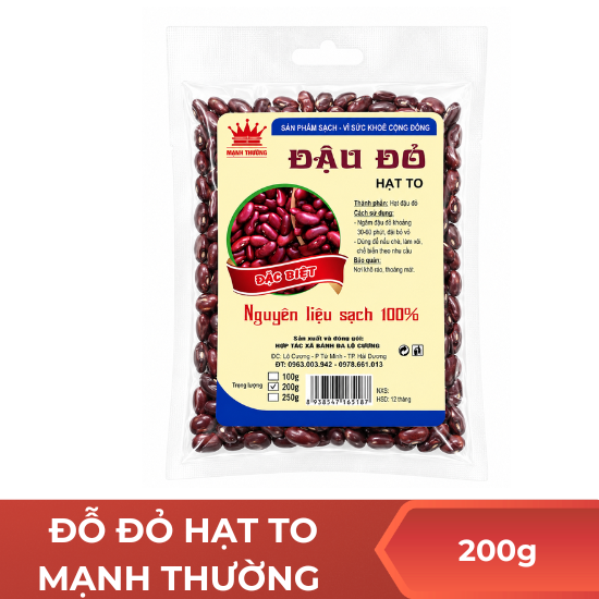 Đỗ đỏ hạt to Mạnh Thường - 200g