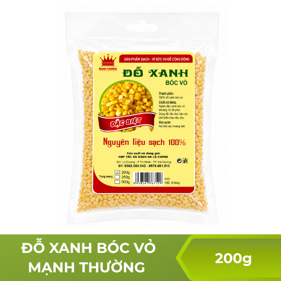 Đỗ xanh bóc vỏ Mạnh Thường - 200g