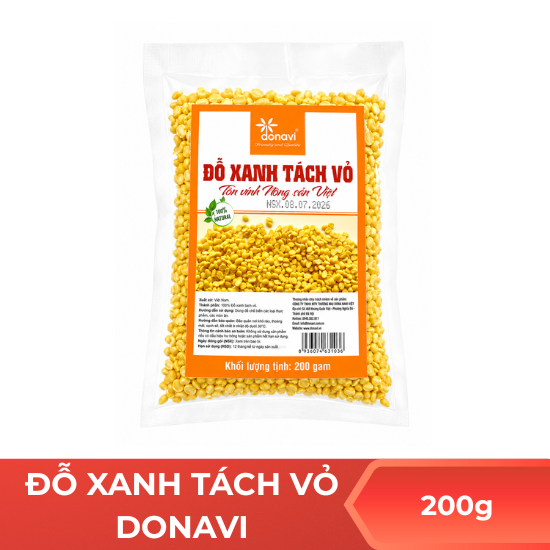 Đỗ xanh tách vỏ Donavi - 200g